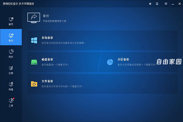 独家 傲梅轻松备份技术师增强版 for win7和for win10中文版 免安装 解决官方不支持winpe运行问题 支持winpe和win系统下工作